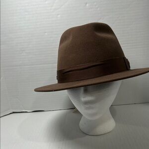 Helen Kaminski-Marcus Brown-Walnut Fedora Hat